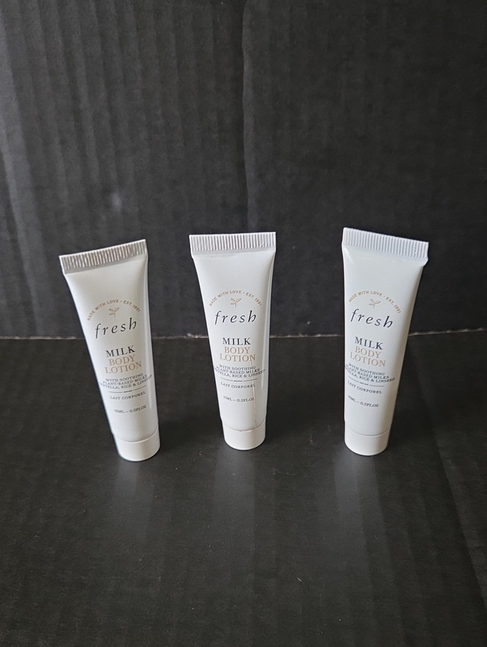 Fresh, Body Milk Lotion, Bundle of 3 Travel Size 0.5oz/15ml